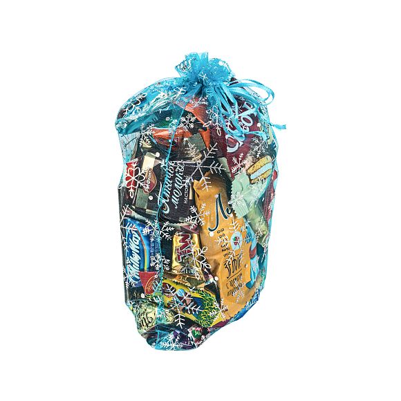 Сладкий новогодний подарок Мешочек Снежинки (Стандарт)