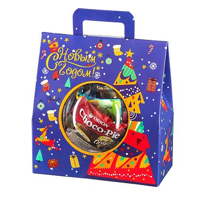 Новогодний подарок Детский подарок «Снежный шар синий (игрушка на елку)»